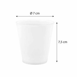 Gobelet plastique réutilisable blanc 180 ml - par 20