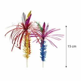 Pique de décoration coloré palmier 15 cm - par 50