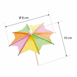 Pique de décoration coloré ombrelle 10 cm - par 144