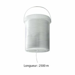 Ficelle alimentaire plastique blanche calibre 2,5/1 2500 m en seau avec dévidage central - à l'unité