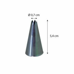 Douille cannelée 6 dents Ø 0,7 cm (C6) en inox - à l'unité