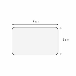 Étiquette prix sans pique vierge blanche 7 x 5 cm - par 10