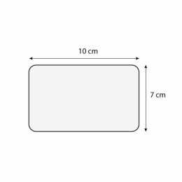 Étiquette prix sans pique vierge noire 10 x 7 cm - par 10
