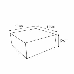Boîte pâtissière carton blanche 16 x 11 x 10 cm - par 25