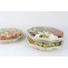 Assiette octogonale en bagasse Ø 23 cm - par 300