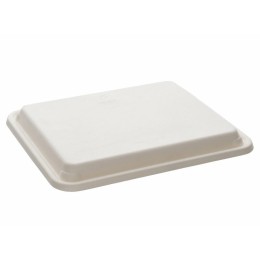 Couvercle bagasse pour plateau repas bagasse 24 x 29,5 x 4 cm - par 50