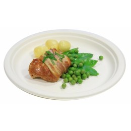 Assiette ronde en bagasse Ø 23 cm - par 50