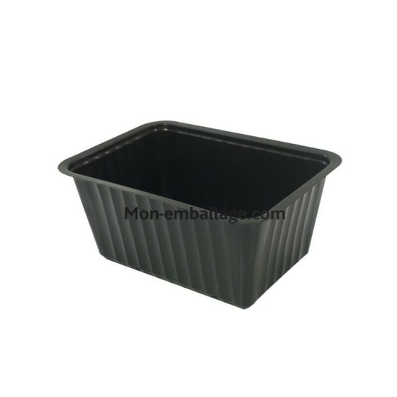 Barquette plastique scellable noire 1500 ml (CL1500N) - par 100