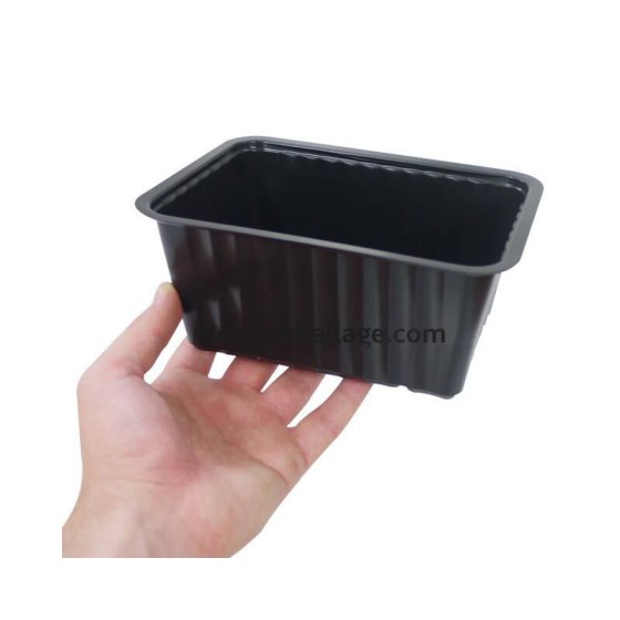 Barquette plastique scellable noire 1500 ml (CL1500N) - par 100