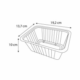 Barquette plastique scellable 2000 ml - par 100