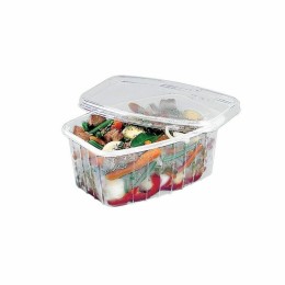 Barquette plastique transparente avec couvercle Pack Chaleur 1500 ml - par 200