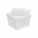 Boîte plastique transparente avec couvercle Prestipack 1500 ml - par 30