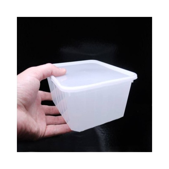 Barquette plastique blanche CARTY micro-ondable 1150 ml avec couvercle - par 100