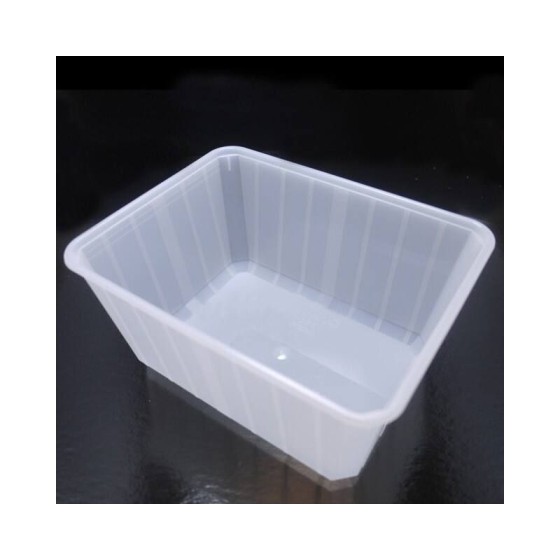 Barquette plastique blanche CARTY micro-ondable 1800 ml avec couvercle - par 100