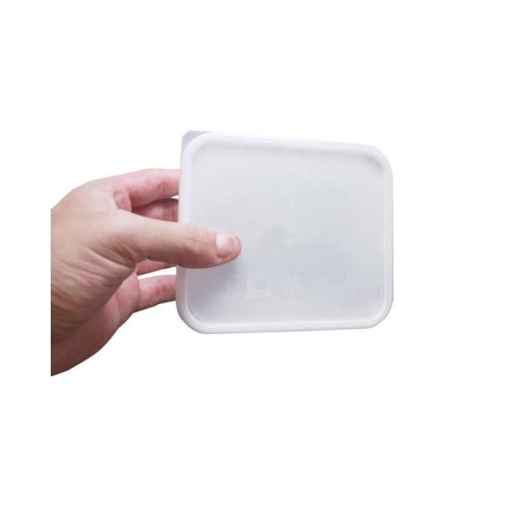 Barquette plastique blanche CARTY micro-ondable 450 ml avec couvercle - par 200