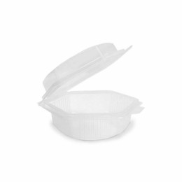 Barquette plastique transparente Alphatop 375 ml avec couvercle - par 300