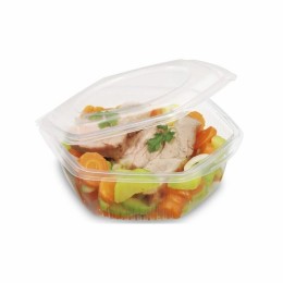 Barquette plastique Alphatop 750 ml micro-ondable avec couvercle - par 300