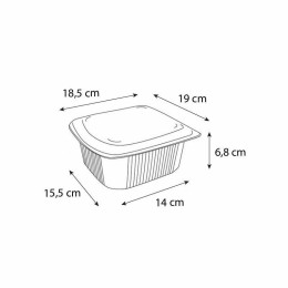 Barquette plastique transparente avec couvercle Ondipack 1200 ml - par 300