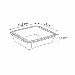 Boite Prestipack transparente 600 ml avec couvercle - par 30