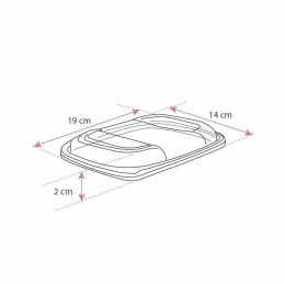Couvercle plastique transparent pour barquette plastique noire Cookipack 400 et 600 ml - par 480
