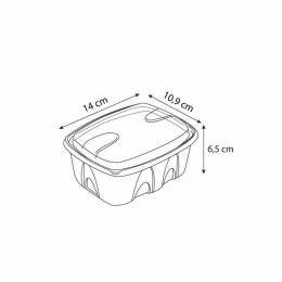 Barquette plastique transparente avec couvercle indépendant Archipack 375 ml - par 480