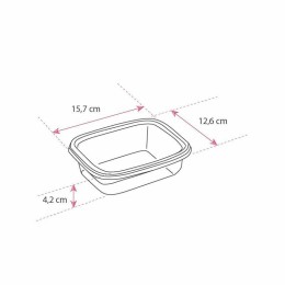 Boîte plastique transparente avec couvercle Prestipack 600 ml - par 300