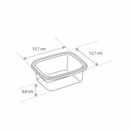 Boîte plastique transparente avec couvercle Prestipack 900 ml - par 300