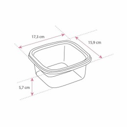 Boîte plastique transparente avec couvercle Prestipack 1050 ml - par 200