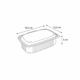 Barquette plastique transparente avec couvercle Ondipack 600 ml - par 300