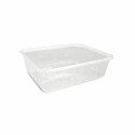 Barquette plastique transparente CARTY micro-ondable 1100 ml avec couvercle - par 100