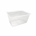 Barquette plastique transparente CARTY micro-ondable 1800 ml avec couvercle - par 100