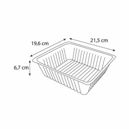 Barquette plastique charcutière 2000 ml - par 250