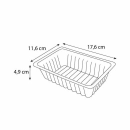 Barquette plastique charcutière 750 ml - par 250