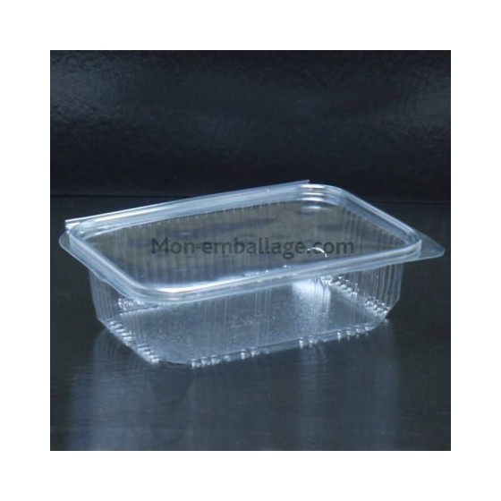 Barquette plastique transparente Optipack à couvercle 750 ml - par 400