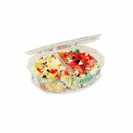 Boîte salade Multipack 2 compartiments 700 ml avec couvercle - par 270