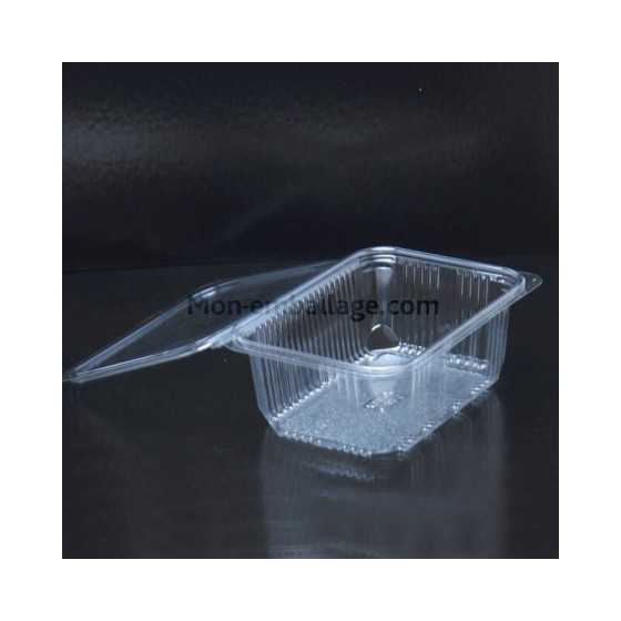 Barquette plastique transparente Optipack à couvercle 1000 ml - par 400