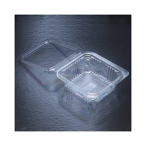 Barquette plastique transparente Optipack à couvercle 250 ml - par 600