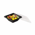 Barquette salade Pyramipack noire 250 ml avec couvercle - par 40