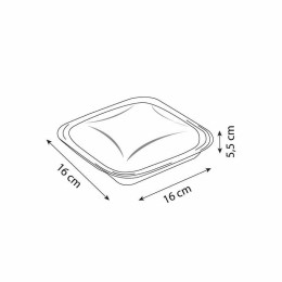 Boîte à salade plastique transparente avec couvercle Crudipack 500 ml - par 80