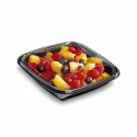 Boîte à salade plastique noire avec couvercle Crudipack 750 ml - par 70