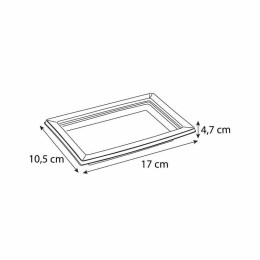 Boîte noire pour sushi QUADRIPACK 17 x 10,5 cm  avec couvercle - par 25