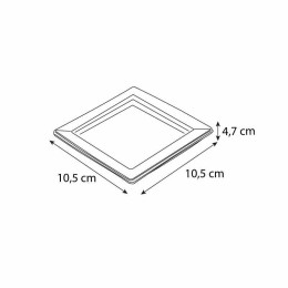 Boîte noire pour sushi QUADRIPACK 10,5 x 10,5 cm avec couvercle - par 50