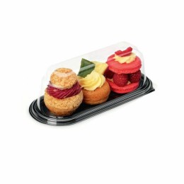 Boite à éclair fond noir avec couvercle transparent 18 x 7,5 x 5,5 cm- par 30