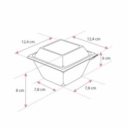 Boite à salade FRESHIPACK noire 500 ml avec couvercle  - par 30