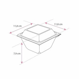 Barquette Freshipack transparente 370 ml avec couvercle attenant - par 450