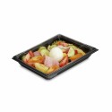 Boîte à salade plastique noire avec couvercle Freshipack 900 ml - par 30