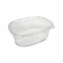 Barquette plastique transparente avec couvercle attenant Standipack 2000 ml - par 150
