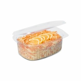 Barquette plastique transparente avec couvercle attenant Standipack 1000 ml - par 400
