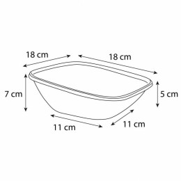 Saladiers carres biseaute pulpe 750ml - par 50