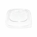 Couvercle plastique transparent pour saladier carré biseauté pulpe de canne 750 ml - par 50